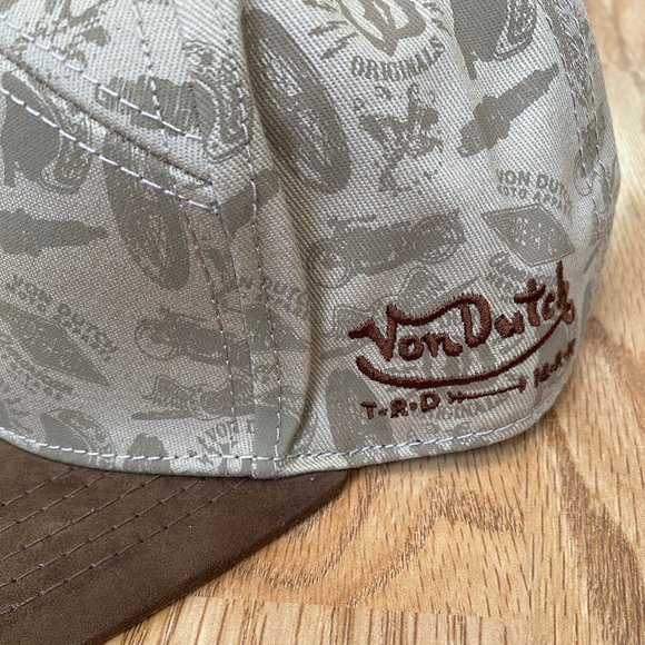 VON DUTCH TAN PANEL BASEBALL CAP HAT OS never even got to wear it - Picture 4 of 9